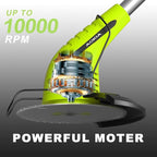 Weed Wacker Cordless,2000mah Battery Operated Weed Trimmer 3 Types Cutting Blade Lightweight Electric Grass Cutter,Fast Charger Portable Lawn Trimmer for Yard Garden