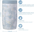 Morefeel 4-in-1 Insulated Can Cooler for 12 oz Cans & Bottles | 304 Stainless Steel Can Holder Fits 12 Oz Slim Cans, Standard Cans, Beer Bottles & Works as A Open Cup; Dishwasher Safe