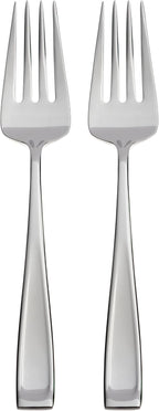 Oneida Moda 2-Piece Silverware Serving Forks, Flatware | silver, dishwasher safe | heavy duty, cutlery set for kitchen and dining, serving utensil set, wedding silverware