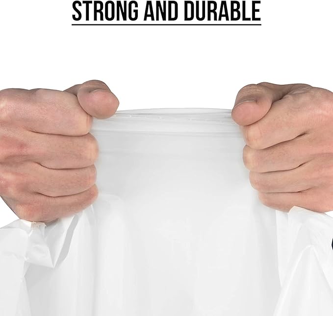 Aluf Plastics 55-60 Gallon 1.5 MIL Clear Garbage Bags - 38" x 58" - Pack of 50 - For Contractor, Industrial, Healthcare, & Municipal