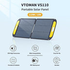 VTOMAN 2376Wh Portable Power Station with Extra Battery & 110W Solar Panel - 1500W Up to 3000W Solar Power Generator for Home Backup, Off-grid, Road Trip, RV, Camping, Fishing, Emergencies