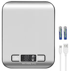 Digital Shipping Scale,Stainless Steel Panel, Accurate Portable Postal Scale for Packages, Small Business,Kitchen, Food, Handmade, Liquids, and Boutique (Silver Black Rechargeable(10kg/1g))