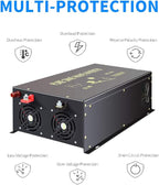 WZRELB 7000W 48V 110-120V Pure Sine Wave Power Inverter with 4 AC Outlets,Bipolar High-Frequency Inverter (RBH-700048)