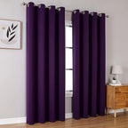 ChrisDowa Blackout Curtains 102 Inches Long 2 Panels Set for Living Room, Grommet Thermal Insulated Room Darkening Curtains for Bedroom (Royal Purple, 52 x 102 Inch)