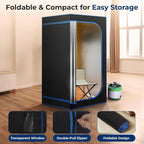 SereneLife SLISAU35BK Full Size Portable Steam Sauna –Personal Home Spa, 71"x35", Black