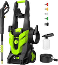 Pressure Washer, Washer with 4 Quick Connect Nozzles, Pressure Cleaning Machine with Foam Cannon for Cars/Fences/Driveways/Patios/Home Cleaning