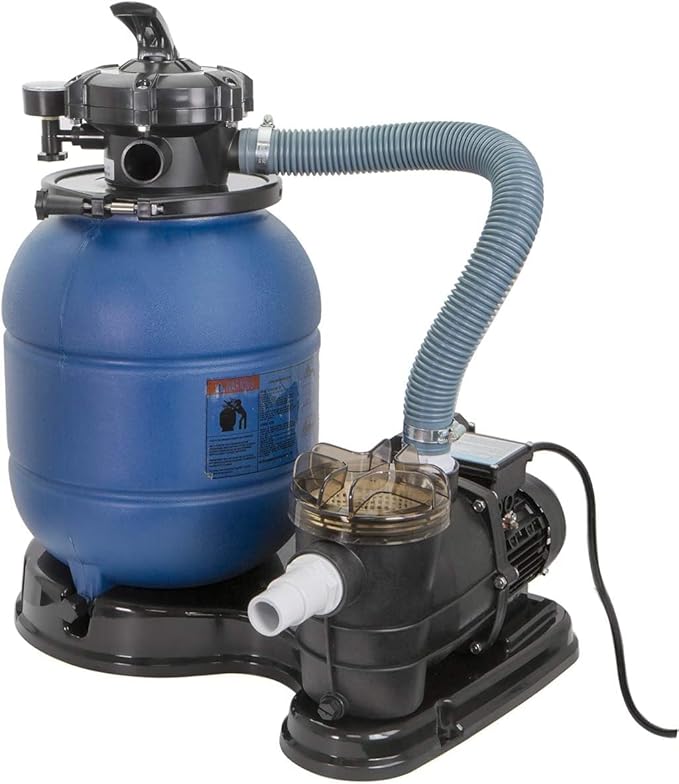 XtremepowerUS 13" Sand Filter 3/4HP Pool Pump 2,400 GPH for Above Ground Swimming Pool Set Multi-Port Valve Up To 10,000 Gallons, 1-1/4"NPT