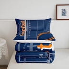 Feelyou Football Bedding Set King Size Rugby Sports Comforter Set for Kids Boys Girls Decor Soccer Ball Game Comforter Microfiber American Football Duvet Set Bedroom Quilt Set