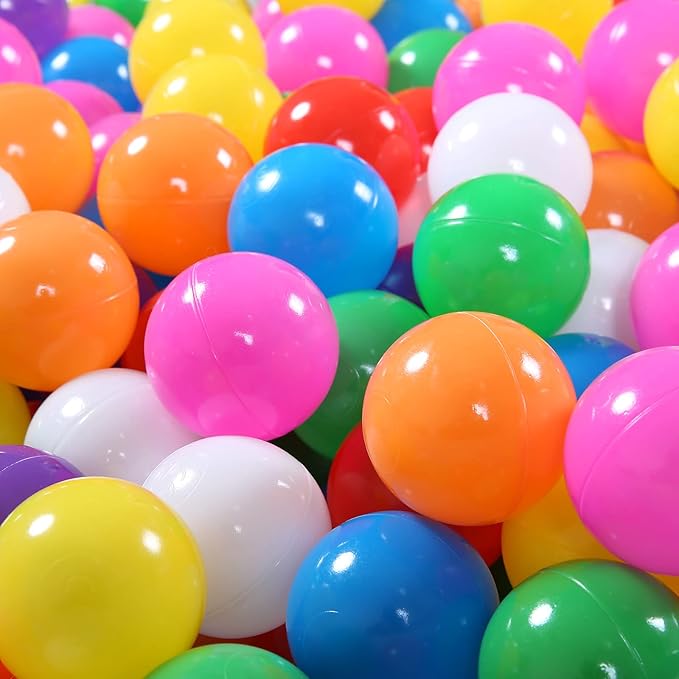 GOGOSO Ball Pit Balls Stars Moon Shapes Plastic Pitballs for Toddler Play Tent Baby Photo Props Kids Pool Water Toys Kiddie Pool Party Decor, Stars+Moons Balls,100PCS