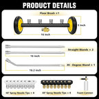 JANZ 16'' Pressure Washer Undercarriage Cleaner and Water Broom Attachment with Foam Cannon, 3 Pcs Extension Wands and 16 Nozzles - 4000PSI, 1/4'' Connector - for Electric and Gas Power Washers