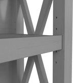 Bush Furniture Key West Small 2 Shelf Bookcase in Cape Cod Gray