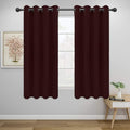 Easy-Going Blackout Curtains for Bedroom, Solid Thermal Insulated Grommet and Noise Reduction Window Drapes, Room Darkening Curtains for Living Room, 2 Panels (52x63 in,Wine)