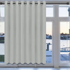 Easy-Going Blackout Door Curtains for Bedroom, Solid Thermal Insulated Grommet and Noise Reduction Window Drapes, Room Darkening Curtains for Living Room, 1 Panel (100x84 in, Greyish White)