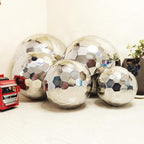 304 Stainless Steel Gazing Ball Sculptures Diamond Ball Decoration Mirror Hollow Decor Ball Reflective Garden Sphere Hollow Metal Ball Ornament Statues Gazing Globe for Home Garden (3 inch)