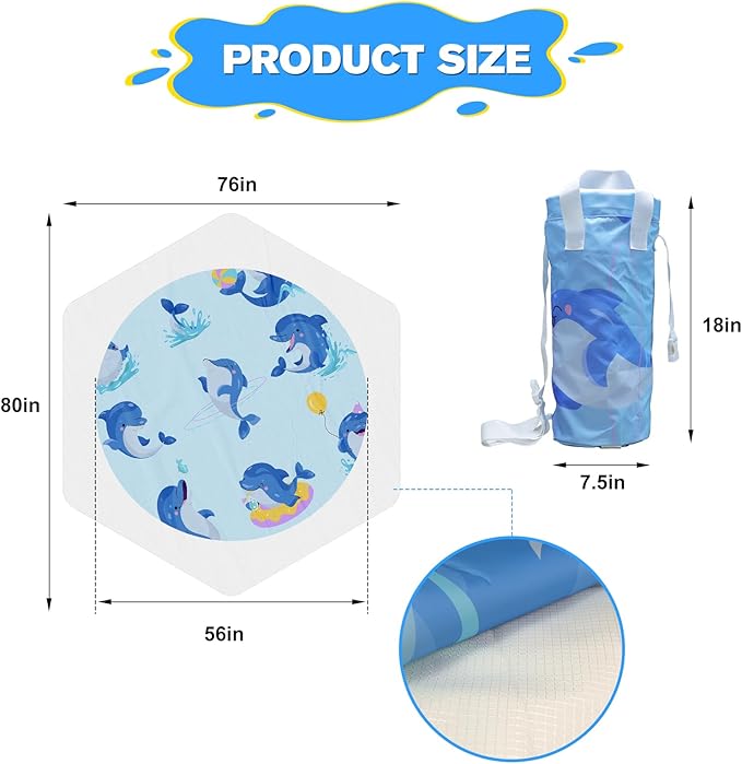 Baby Beach Pool,Pool for Toddlers 1-3,Beach Puddle Pool Toddler and Beach Puddle, Foldable Kiddie Pool with Waterproof Carrying Bag,Portable Baby Beach Pool for Outdoor Summer Vacation