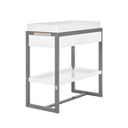 av2023-Dream nontoxic strap-3b688703 Arlo Changing Table, Made of Solid New Zealand Pinewood, Non-Toxic Finish, Comes with Water Resistant Mattress Pad & Safety Strap, Steel Grey And White