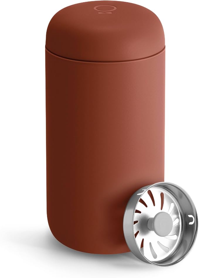 Fellow Carter Move Ceramic Lined Travel Coffee Mug 12 oz Stainless Steel | No Metallic Taste Coffee Tumbler, Leak-Proof Lid, Dishwasher Safe, Hot 12Hr Cold 24Hr, BPA-Free, Fits Cup Holders, Sienna