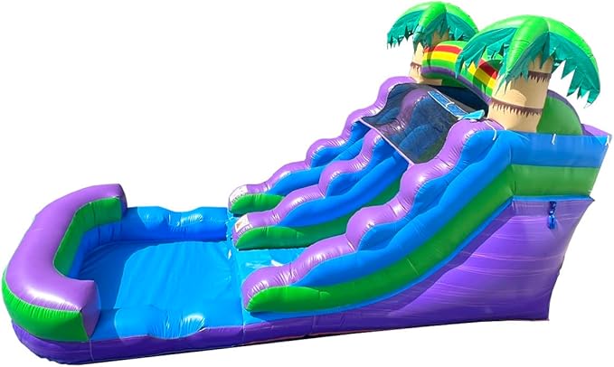Inflatable Water Slide for Kids & Toddlers with Inflatable Pool, Backyard, Park or Commercial Use, Outdoor Water Play, Includes Blower Stakes, Splash Pool & Storage Bag, Large 21' x 9' x 12'