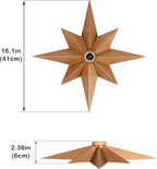 16 inch Flush Mount Ceiling Light, Gold Star Light Fixture, Farmhouse Star Ceiling Light, Vintage Flush Lighting Ceiling for Hallway, Entryway, Study, Bedroom, Stair, Foyer, Kitchen, Bathroom - Metal