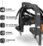 72” Offset Ditch Bank Flail Mower with 90° Tilt, 70-100 HP Tractor, 3-Point Hitch, PTO Drive Shaft, VAM72