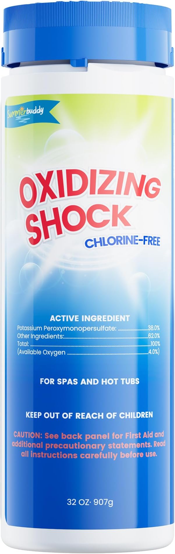 32 Oz Shock Oxidizer for Hot Tubs, Spa Chlorine-Free Shock Oxidizer, Suitable for All Spa & Hot Tubs Types