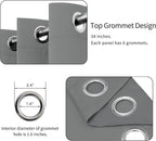 Easy-Going Blackout Curtains for Bedroom, Solid Thermal Insulated Grommet and Noise Reduction Window Drapes, Room Darkening Curtains for Living Room, 2 Panels (34x54 in, Light Gray)