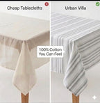 Urban Villa Tablecloth Cotton Tabletop 60x102 (8-10 Seats) CurtisStripes