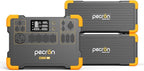 pecron Portable Power Station E2000LFP Expandable 8604Wh with 2xEB3000-24V External Battery LiFePO4 2000W AC Outlets Fast Charging Solar Generator for Home Backup and Outdoor Camping