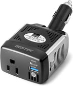 BESTEK 150W Power Inverter 12V to 110V Voltage Converter PD30W QC18W Car Charger Power Adapter with Charging Ports