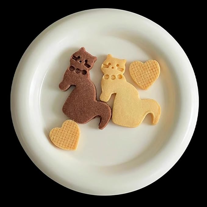 Cats Coffee Cup Cookie Stamp Easy Dishwasher Safe for Professional and Home Bakers Alike Cats Shape Cookie Stamp