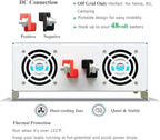3000W Pure Sine Wave Power Inverter DC 48V to 110V 120V AC Car Inverter with Dual Outlets +Hardwire Terminal +Digital LED Display Solar Converter