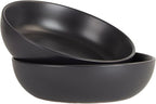 10 Strawberry Street Wazee Matte 9"/48oz Serving Bowl, Set of 2, Black