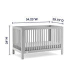 GAP babyGap Charlie 6-in-1 Convertible Crib - Greenguard Gold Certified, Grey