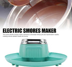 Diydeg Smores Maker, Tabletop Indoor Electric Roaster, Multifunctional Chocolate Melting Pot with 4 Detachable Trays and Roasting Forks for Party and Gathering (US Plug 120V)
