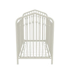 Novogratz Bushwick Metal Crib with Adjustable Mattress Height, Off White