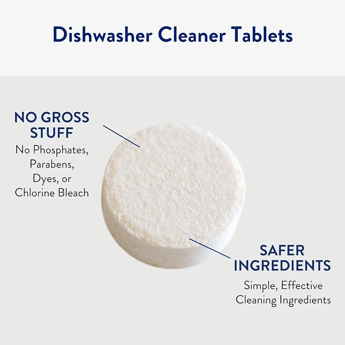 The Clean People Dishwasher Cleaner - Dishwasher Cleaner Tablets for Removing Limescale, Mineral Buildup, Grease & Odors - 10 Count, Citrus Scent