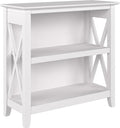 Bush Furniture Key West 2-Shelf 30-inch H Small Bookcase, Pure White Oak (KWB124WT-03)