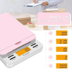 Fuzion Digital Postal Scale, 86 lb/0.1oz Shipping Scale for Packages with Hold and Tare, Postage Scale with Flip Holder, Package Scale for Small Business, Battery & AC Adapter Included