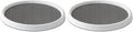 Copco Basics Non-Skid Pantry Cabinet Lazy Susan Turntable, 12-Inch, White/Gray (Pack of 2)