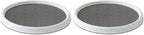 Copco Basics Non-Skid Pantry Cabinet Lazy Susan Turntable, 12-Inch, White/Gray (Pack of 2)