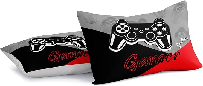 Gaming Comforter for Boys Teen Game Contoller Bedding Set for Kids Down Alternative Comforter for All Season Gamer Home Decor for Comforter Set Queen,1 Comforter 2 Pillowcases