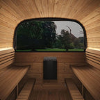 Model CL12GCP, Cube-Series Outdoor Home Sauna Suite Kit, Up to 8 Persons (Sauna Heater and Sauna Stones Included) (Drop 9 WiFi - Gold)