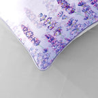 Girls Purple Comforter Sets Queen Size for Girls, Pretty Blonde Girls Love Purple Floral Quilt Bedding Sets for girls Bed in A Bag Comforter Set with 2 Pillowcases