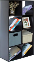 PACHIRA E-Commerce US 8 Cube Storage Organizer, Unit Shelf, Wooden Closet Cabinet, Bookshelf Rack in Study, each cube11.22, DARK BROWN