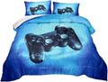 Gaming Comforter for Boys Teen Game Contoller Bedding Set for Kids All Season Gamer Home Decor for Comforter Set Queen Size,1 Comforter with 2 Pillowcases