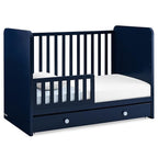 GAP babyGap Graham 4-in-1 Convertible Crib with Storage Drawer - Greenguard Gold Certified, Navy/Light Blue