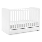 GAP babyGap Graham 4-in-1 Convertible Crib with Storage Drawer - Greenguard Gold Certified, Bianca White