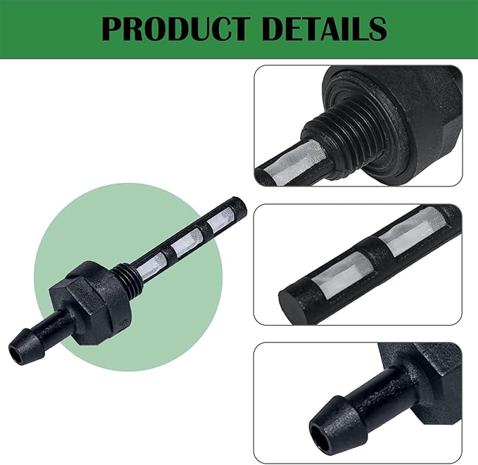951-10651 Gas Fuel Tank Nipple Outlet Line Screen Replacement for Craftsman for Troy Bilt MTD Snow Blower Thrower Garden Tiller Guel Tank 208cc 357cc Part number 951-10651 95110651(2PCS)