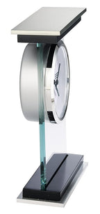 Howard Miller Bryant Tabletop Clock – Modern Desk Clock with Silent Sweep Seconds Luminous Hands Roman Numeral Markers & Bracket Style Design Satin Finish for Home Office & Desktop Decor