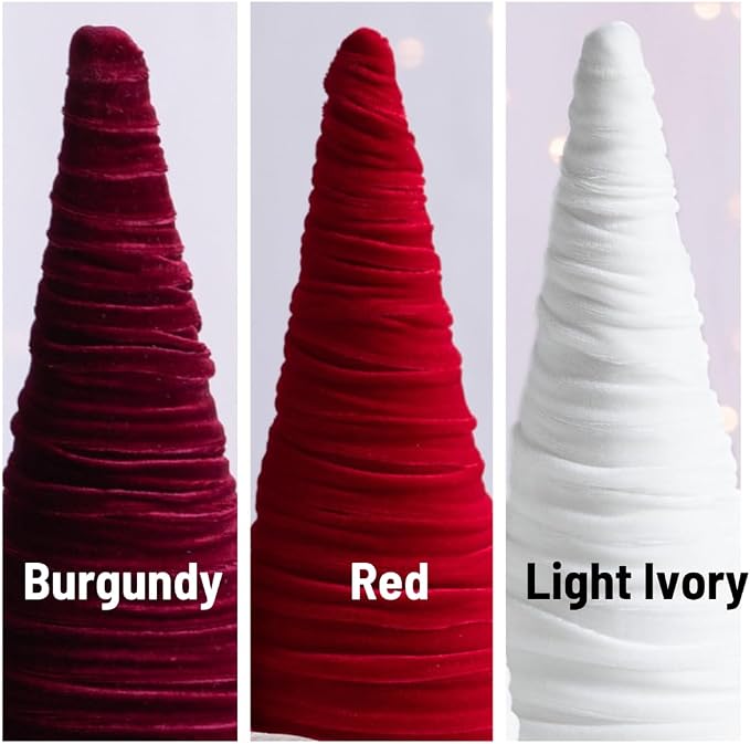 Create Your Own Set of 3 Velvet Trees, Valentine Tree Tabletop, Mantel Decor, Wedding Centerpiece, Artisan Entryway, Cozy Gift for (Create Your Own)